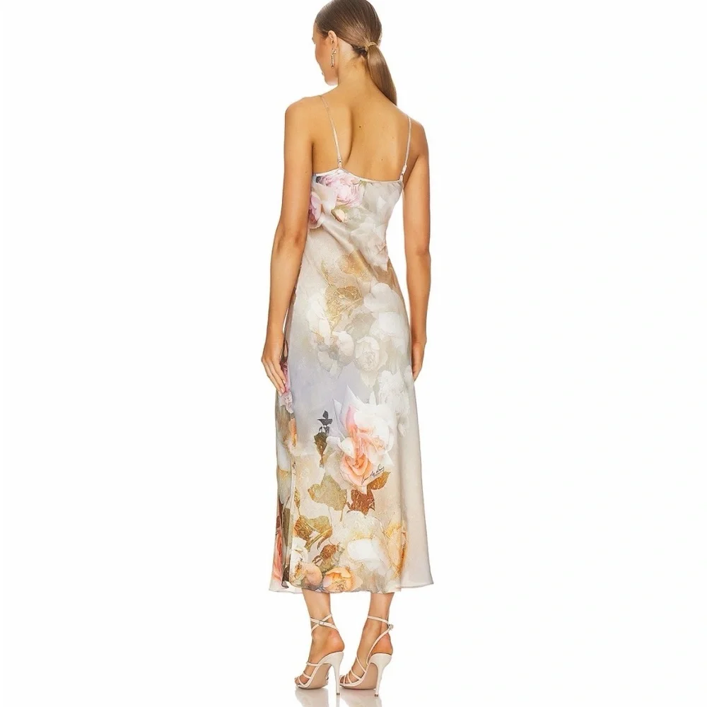 All Saints Bryony Rosalia Floral Slip Midi Dress in Pastel Bloom. Worn once - Picture 2 of 4